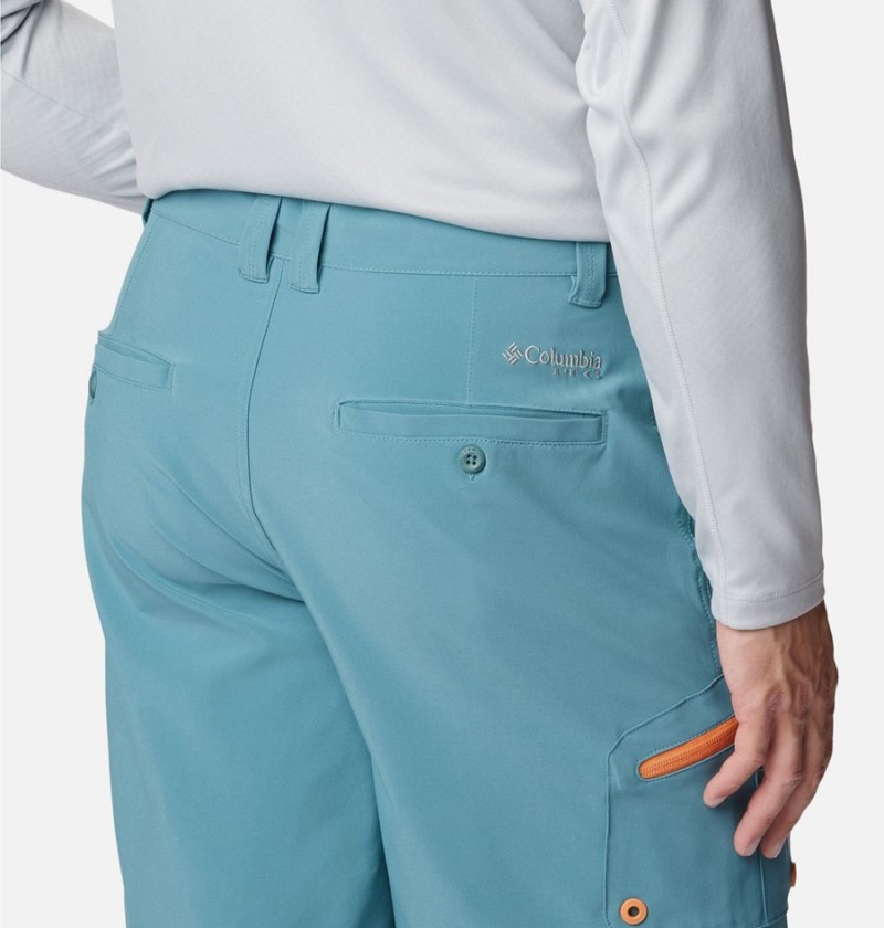 Turquoise Men's Columbia PFG Terminal Tackle Shorts | ECUFG-0492