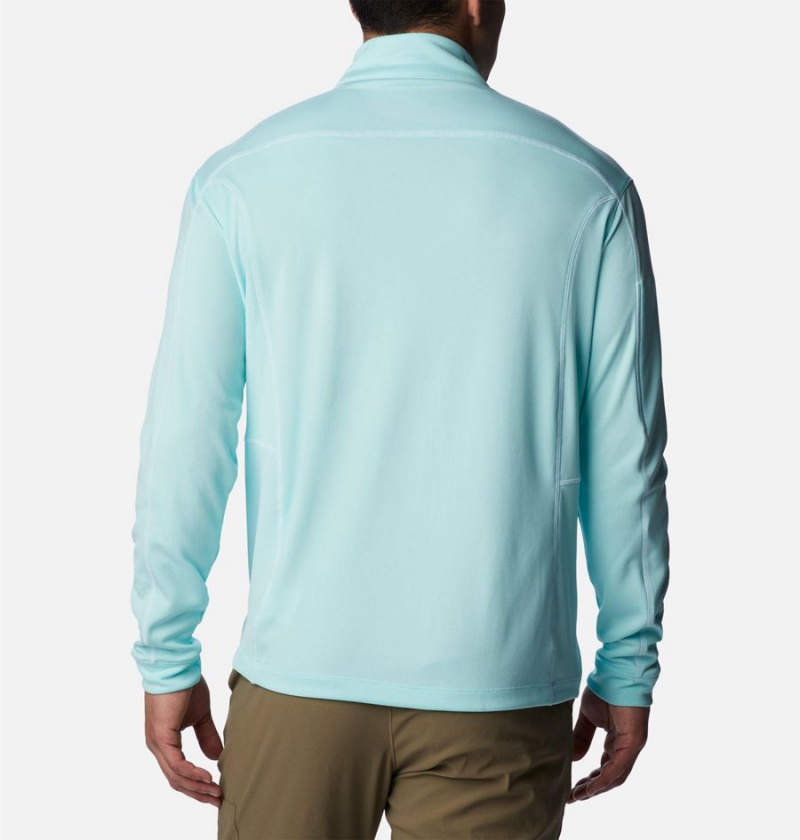 Turquoise Men's Columbia Shotgun Quarter Zip Golf Pullover | GBSQU-2679