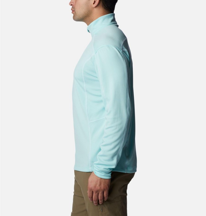 Turquoise Men's Columbia Shotgun Quarter Zip Golf Pullover | GBSQU-2679