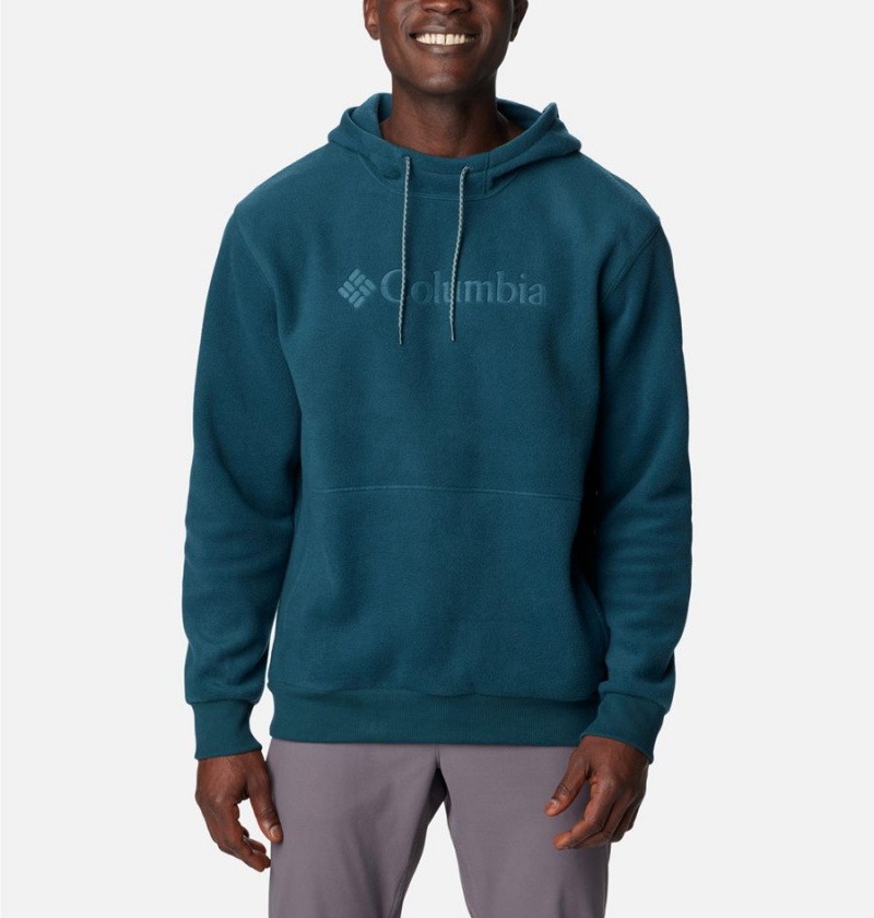 Turquoise Men\'s Columbia Steens Mountain Hoodie | HFCTI-0698