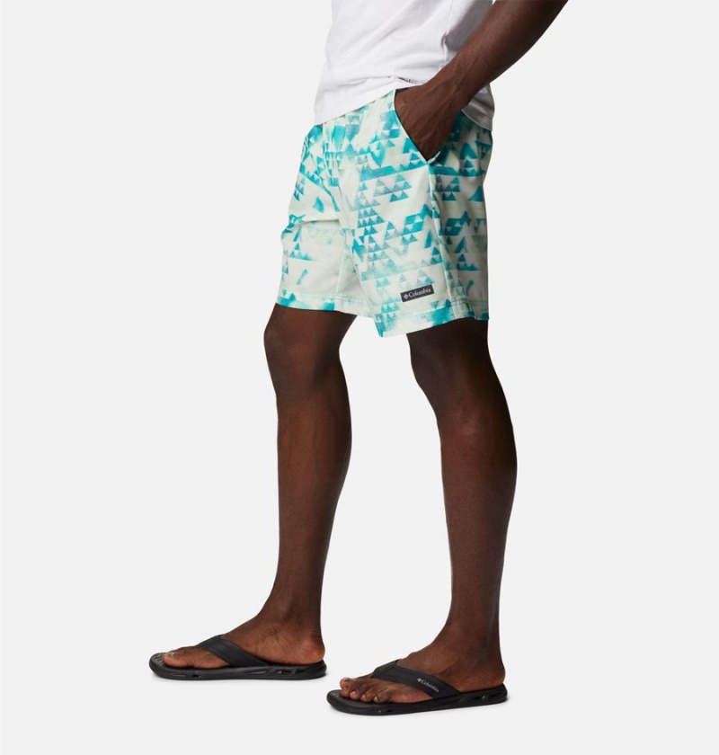 Turquoise Men's Columbia Summertide Stretch Printed Shorts | VQWEI-3284