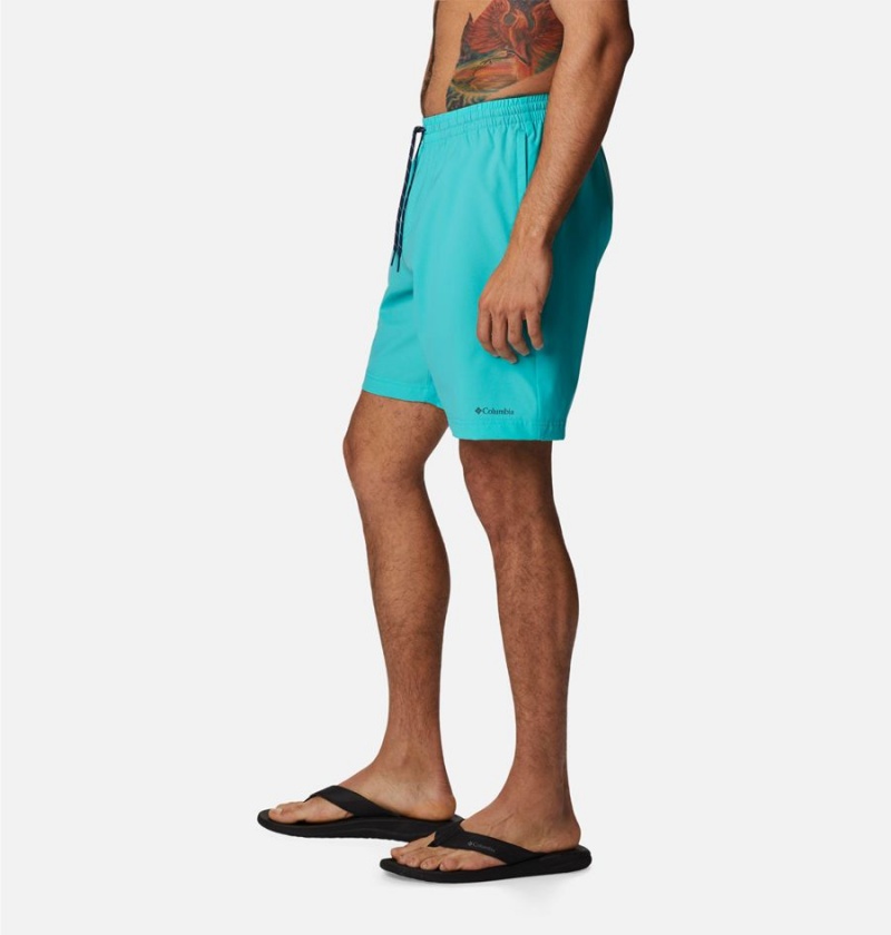 Turquoise Men's Columbia Summertide Stretch Shorts | FVUBT-8560