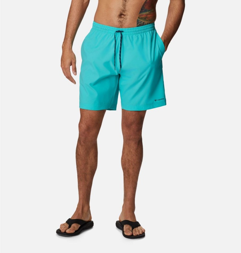 Turquoise Men\'s Columbia Summertide Stretch Shorts | FVUBT-8560