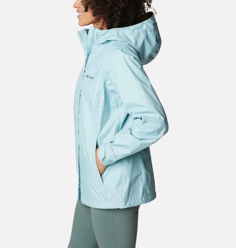 Turquoise Women's Columbia Arcadia II Rain Jacket | RGQSU-8273