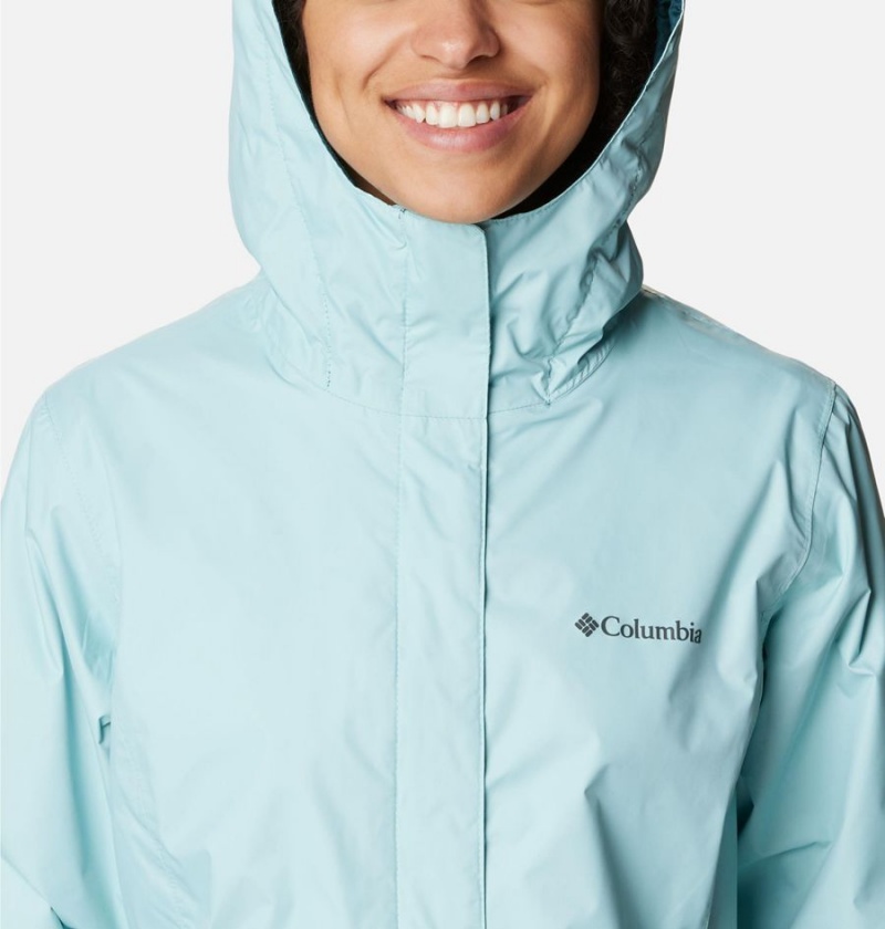 Turquoise Women's Columbia Arcadia II Rain Jacket | RGQSU-8273