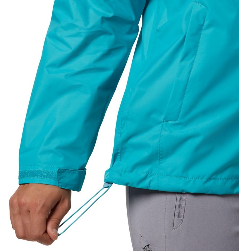 Turquoise Women's Columbia Arcadia II Rain Jacket | WKSBU-0425