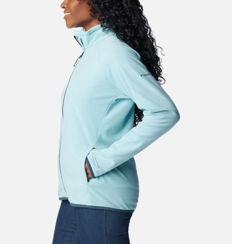 Turquoise Women's Columbia Back Beauty Full Zip Fleece Jacket | YBJLC-4219