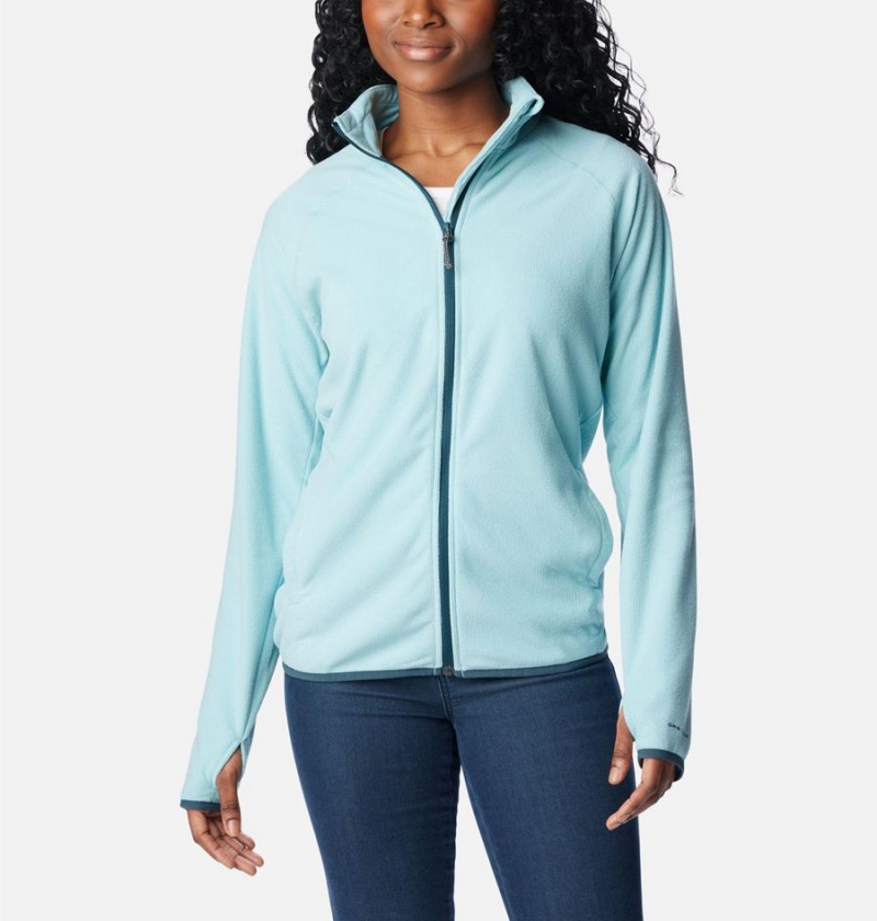 Turquoise Women\'s Columbia Back Beauty Full Zip Fleece Jacket | YBJLC-4219