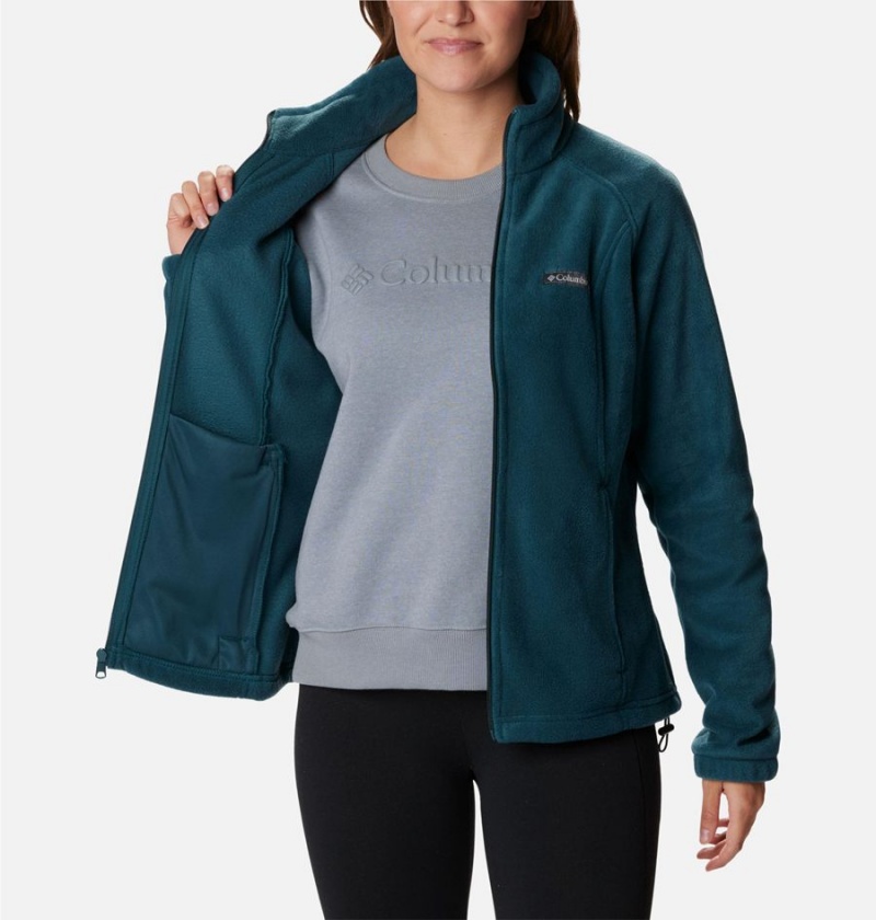 Turquoise Women's Columbia Benton Springs Full Zip Fleece Jacket | CSETX-5897