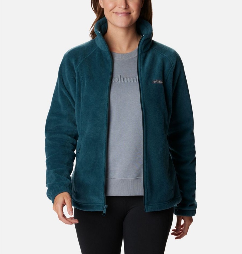 Turquoise Women's Columbia Benton Springs Full Zip Fleece Jacket | CSETX-5897