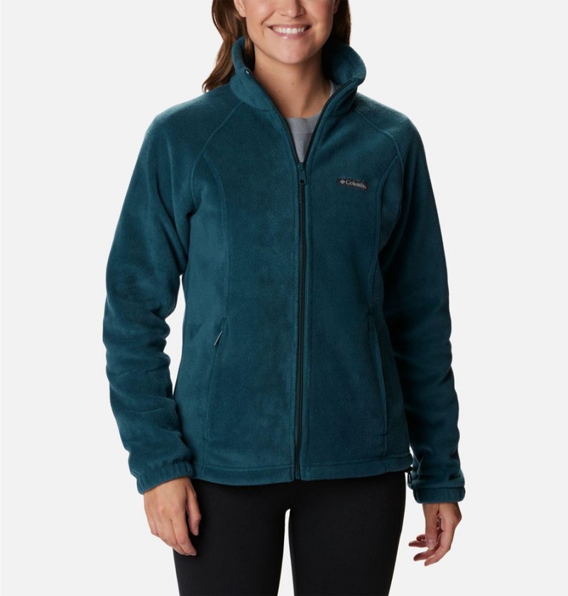 Turquoise Women\'s Columbia Benton Springs Full Zip Fleece Jacket | CSETX-5897