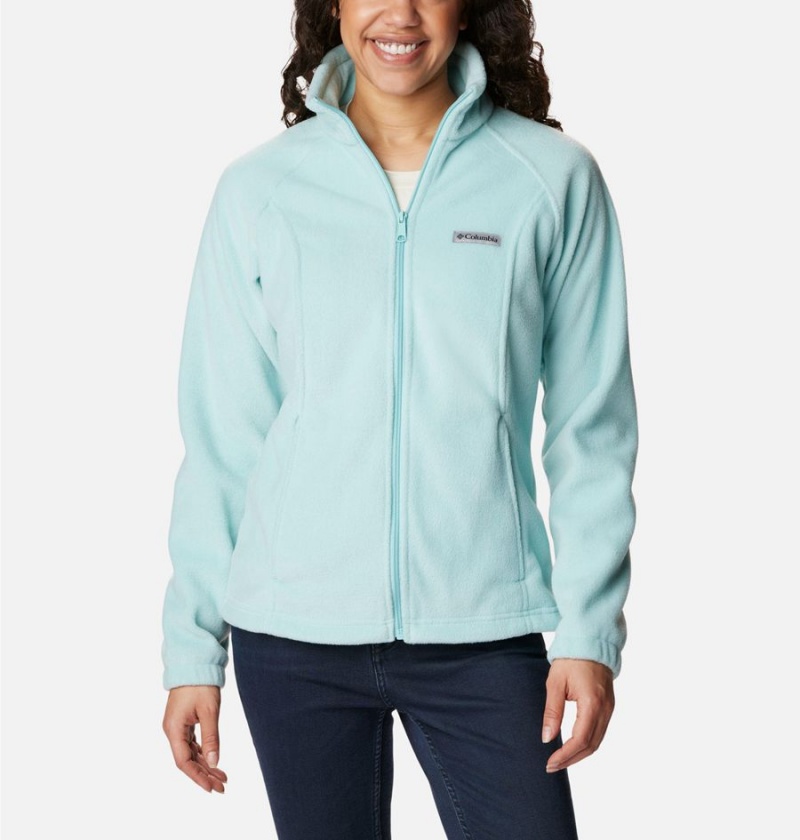 Turquoise Women\'s Columbia Benton Springs Full Zip Fleece Jacket | YWORM-8940