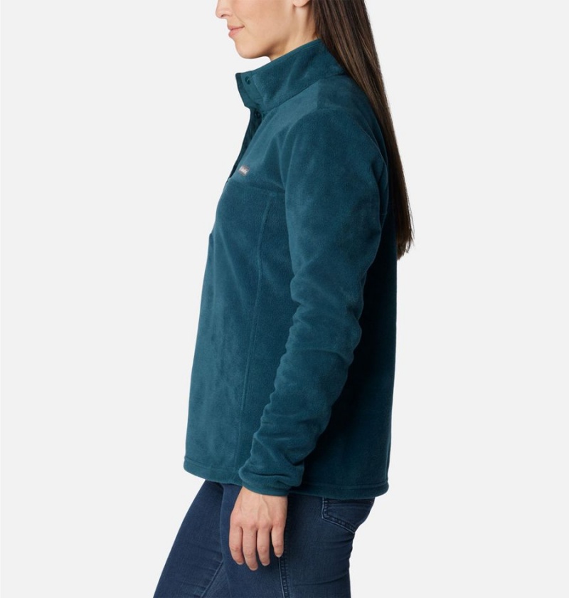 Turquoise Women's Columbia Benton Springs Half Snap Fleece Pullover | URAHZ-3985