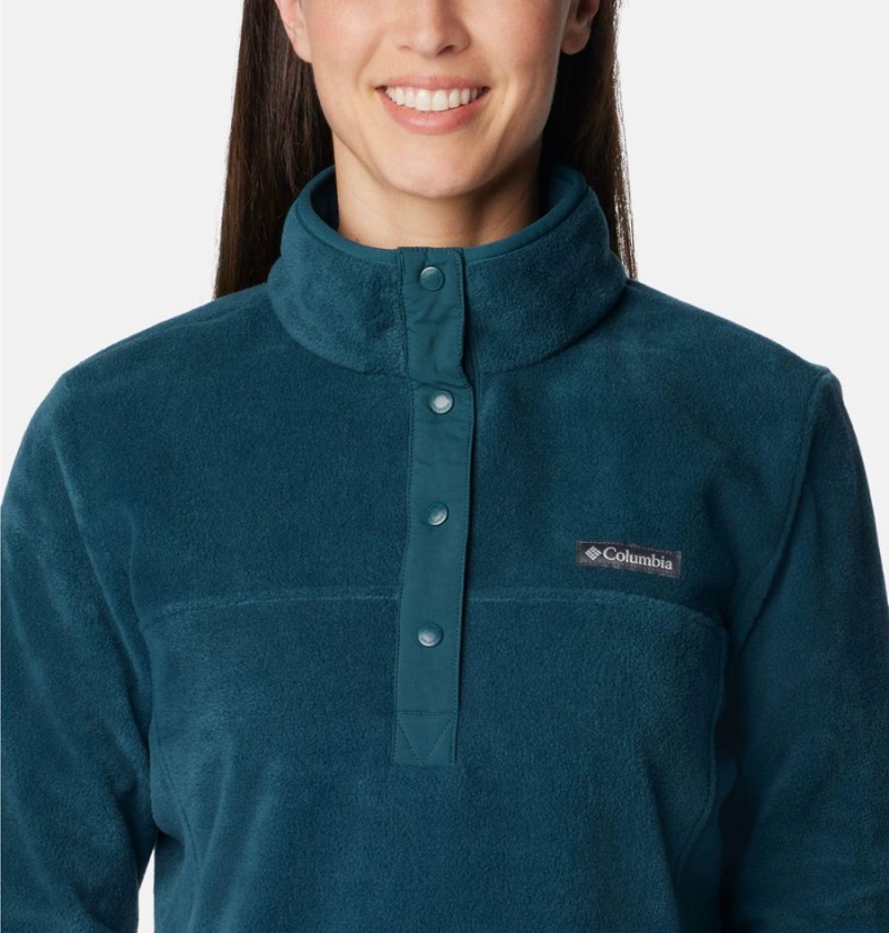 Turquoise Women's Columbia Benton Springs Half Snap Fleece Pullover | URAHZ-3985