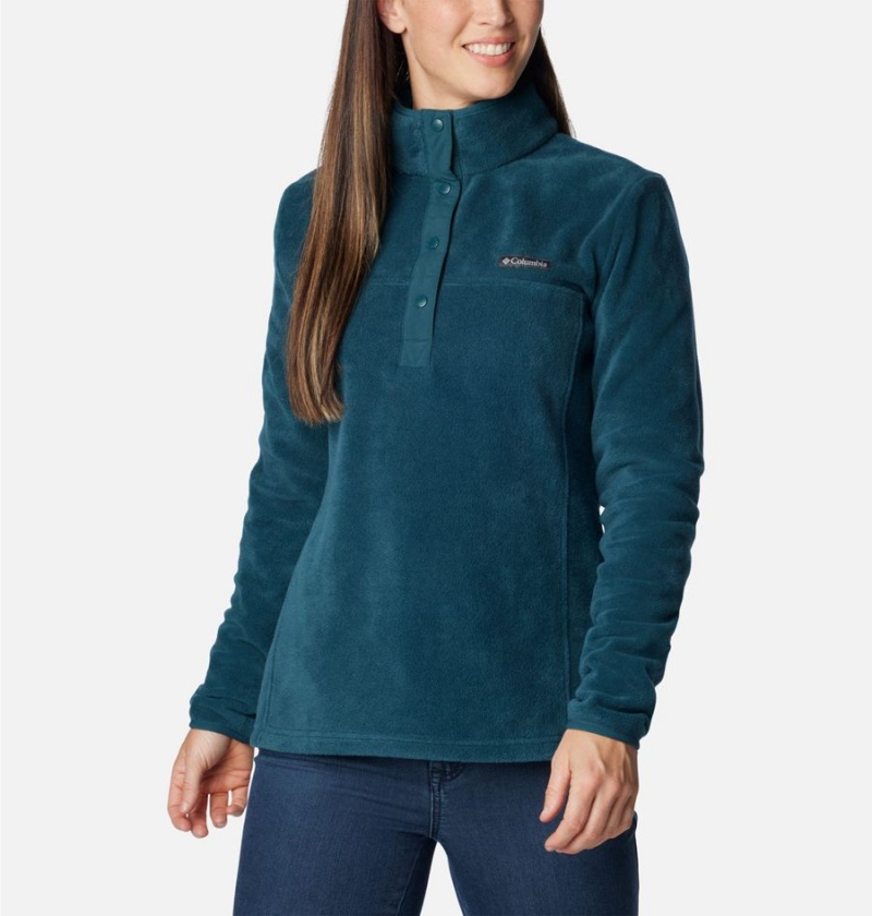 Turquoise Women's Columbia Benton Springs Half Snap Fleece Pullover | URAHZ-3985