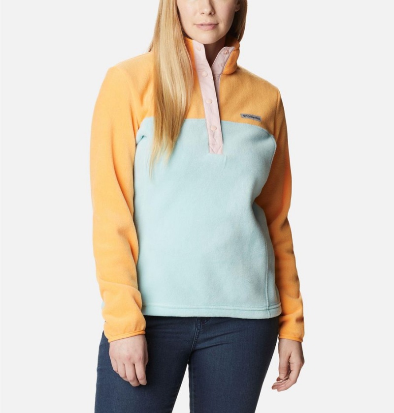 Turquoise Women's Columbia Benton Springs Half Snap Fleece Pullover | VPATL-9824