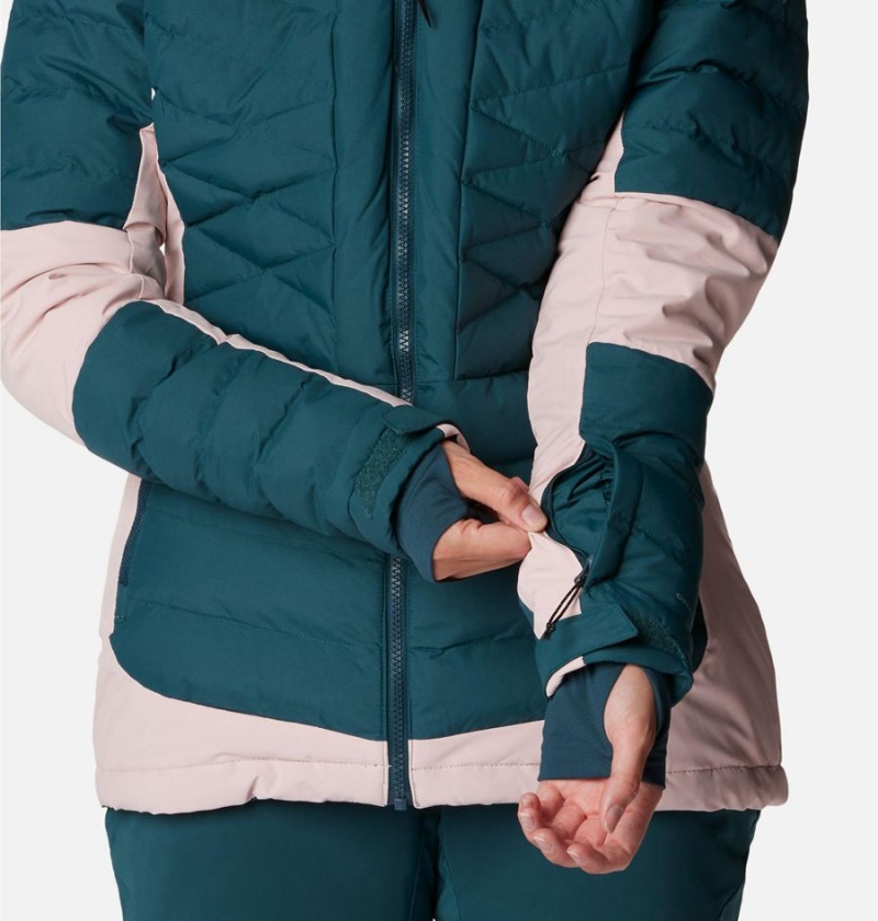 Turquoise Women's Columbia Bird Mountain II Insulated Puffer Jacket | YMDRT-5376