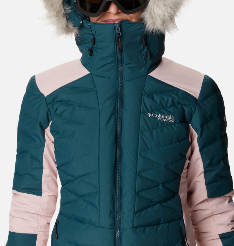 Turquoise Women's Columbia Bird Mountain II Insulated Puffer Jacket | YMDRT-5376