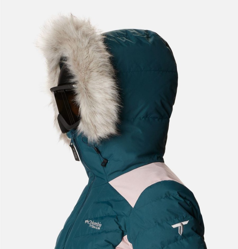 Turquoise Women's Columbia Bird Mountain II Insulated Puffer Jacket | YMDRT-5376