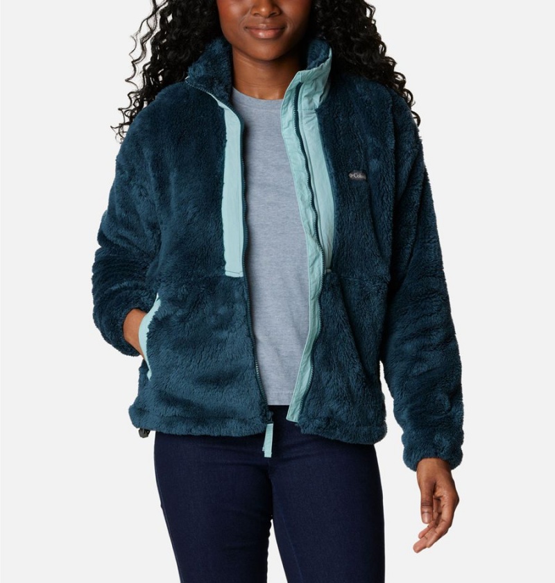 Turquoise Women's Columbia Boundless Discovery Full Zip Sherpa Fleece Jacket | GVYOH-4579