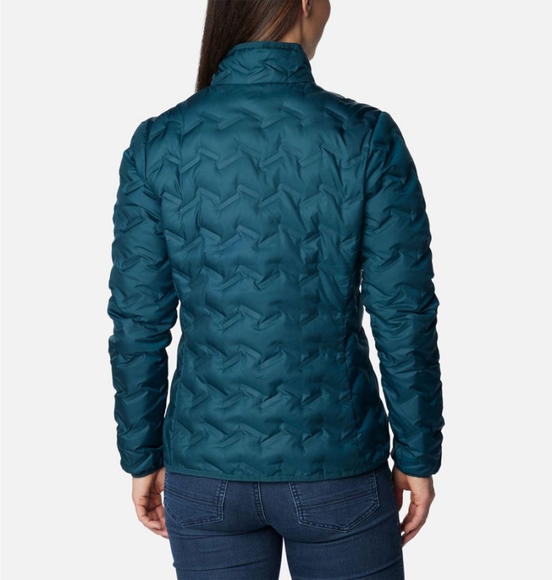 Turquoise Women's Columbia Delta Ridge Puffer Jacket | OVYQB-8571