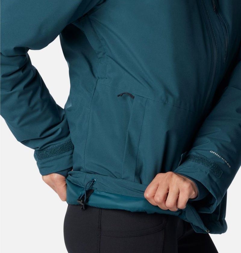 Turquoise Women's Columbia Explorer's Edge Insulated Puffer Jacket | FTAJI-0486