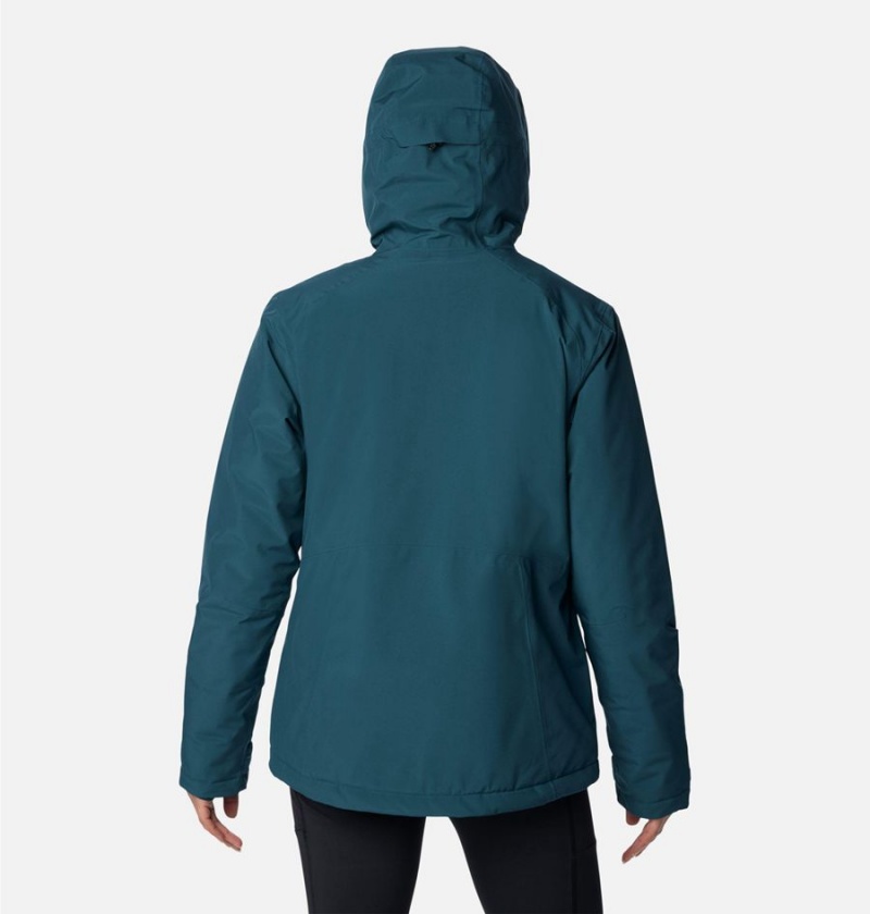 Turquoise Women's Columbia Explorer's Edge Insulated Puffer Jacket | FTAJI-0486