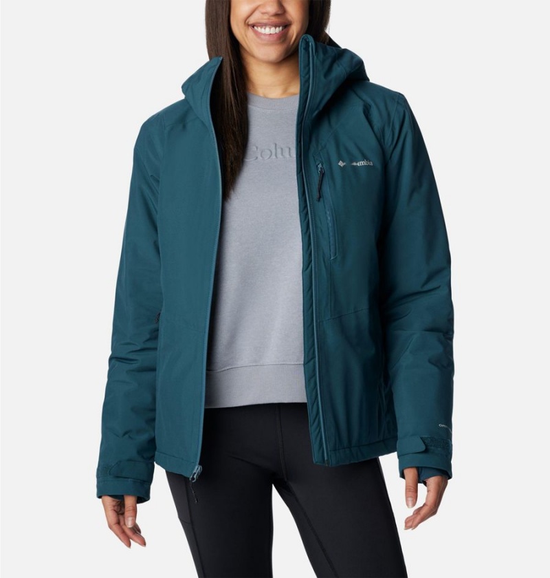 Turquoise Women's Columbia Explorer's Edge Insulated Puffer Jacket | FTAJI-0486