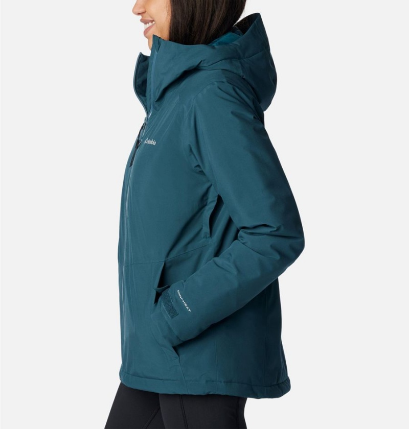 Turquoise Women's Columbia Explorer's Edge Insulated Puffer Jacket | FTAJI-0486