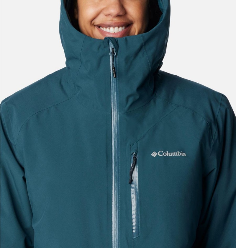 Turquoise Women's Columbia Explorer's Edge Insulated Puffer Jacket | FTAJI-0486