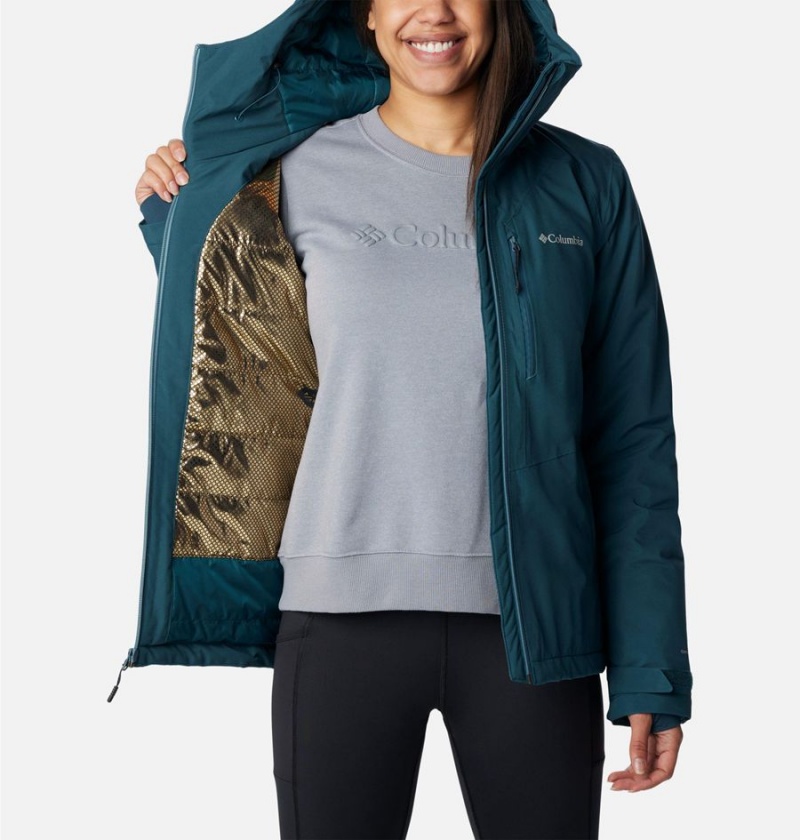 Turquoise Women's Columbia Explorer's Edge Insulated Puffer Jacket | FTAJI-0486