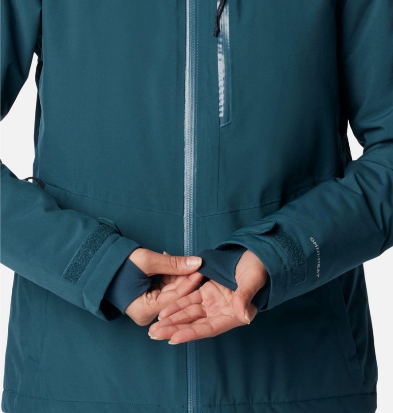 Turquoise Women's Columbia Explorer's Edge Insulated Puffer Jacket | FTAJI-0486