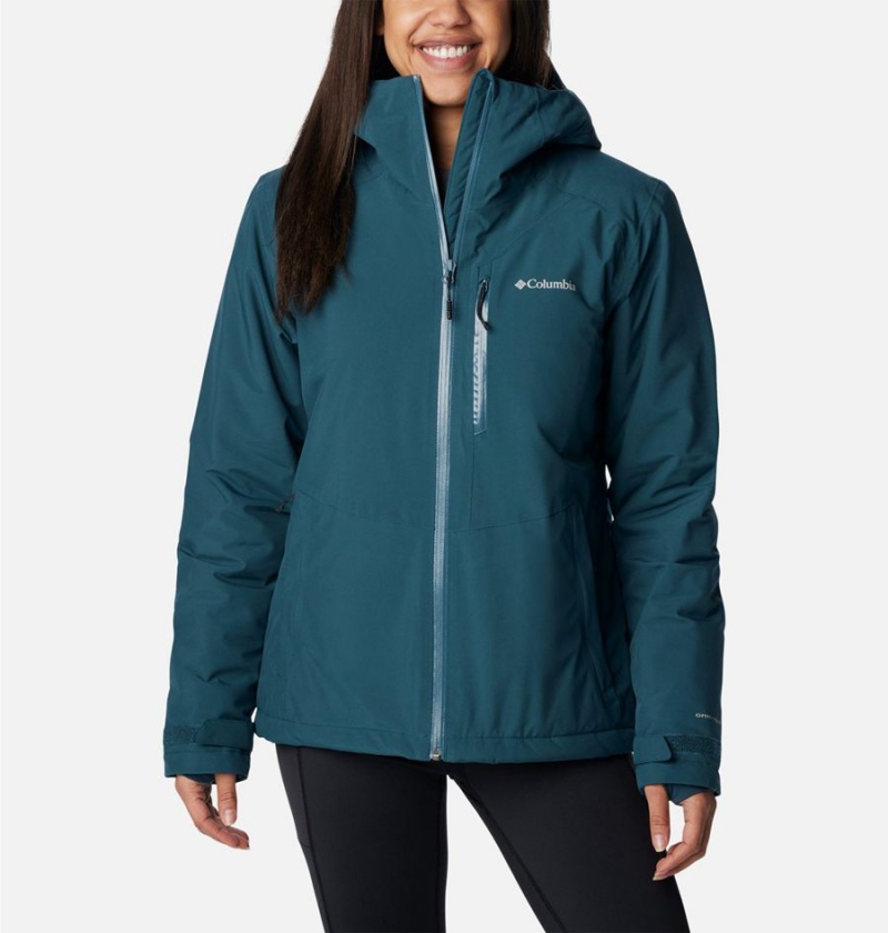 Turquoise Women\'s Columbia Explorer\'s Edge Insulated Puffer Jacket | FTAJI-0486