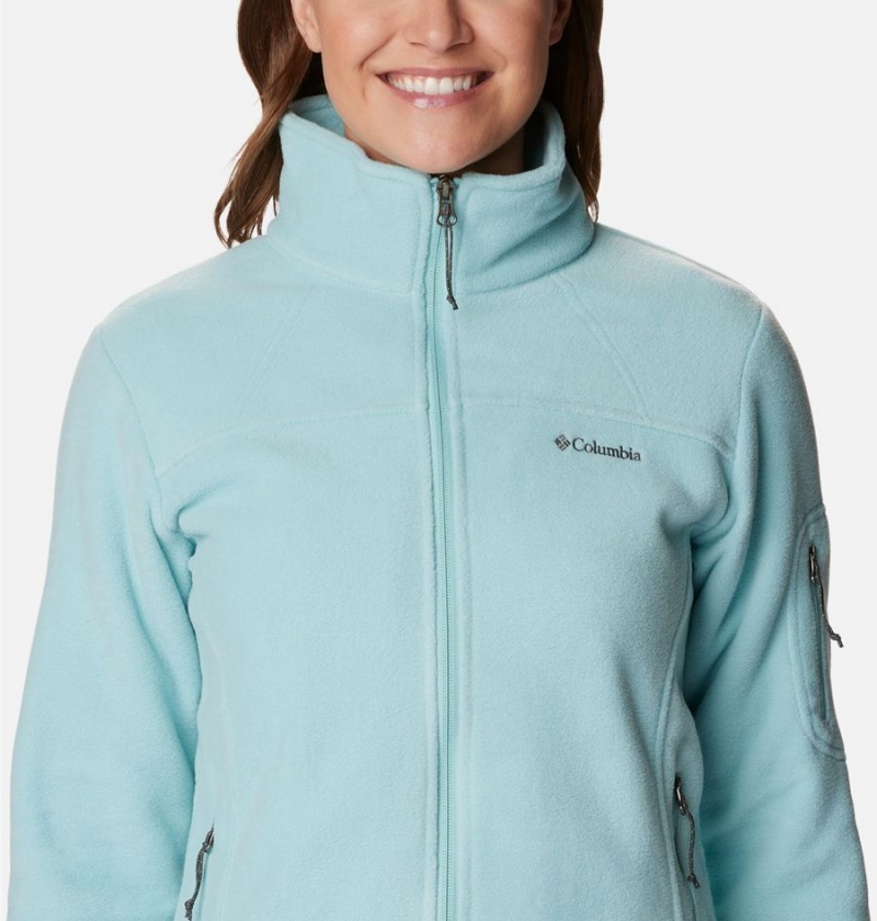 Turquoise Women's Columbia Fast Trek II Fleece Jacket | THPZR-3195