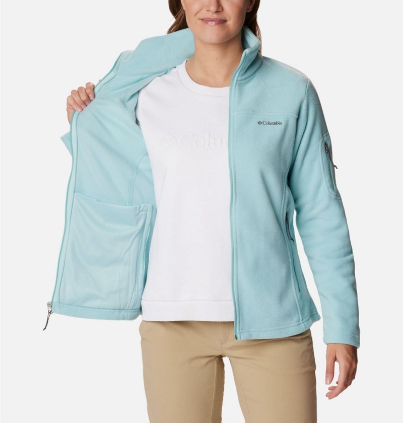 Turquoise Women's Columbia Fast Trek II Fleece Jacket | THPZR-3195