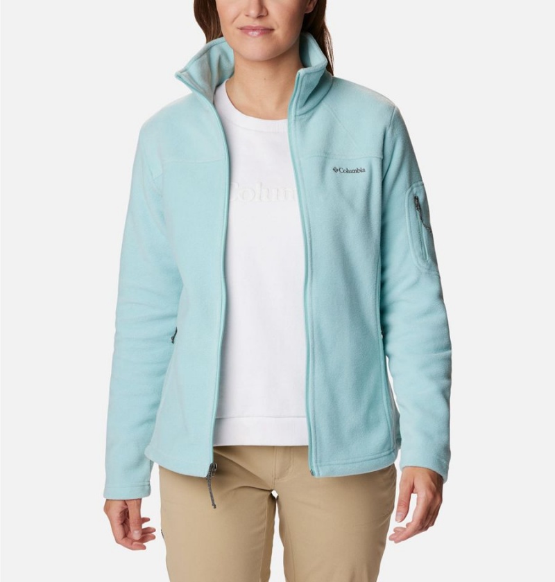 Turquoise Women's Columbia Fast Trek II Fleece Jacket | THPZR-3195