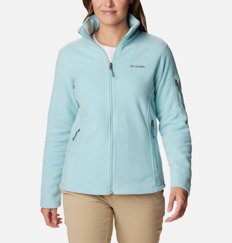 Turquoise Women\'s Columbia Fast Trek II Fleece Jacket | THPZR-3195