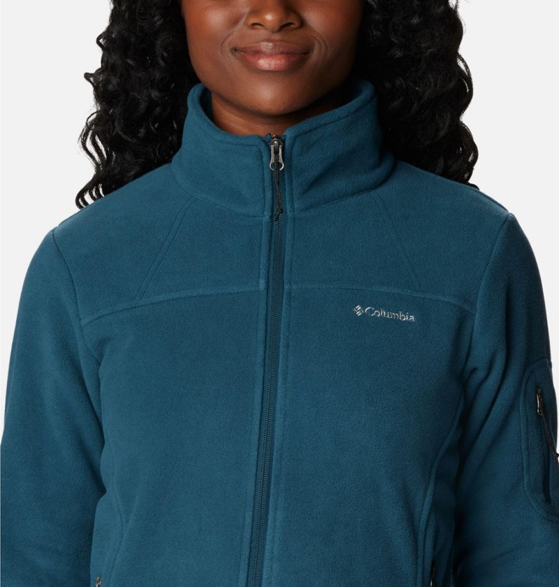 Turquoise Women's Columbia Fast Trek II Fleece Jacket | URAWI-8513