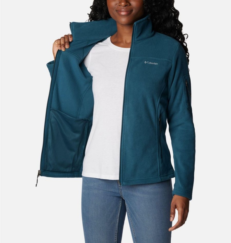 Turquoise Women's Columbia Fast Trek II Fleece Jacket | URAWI-8513