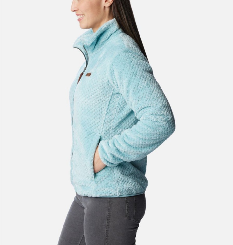 Turquoise Women's Columbia Fire Side II Sherpa Full Zip Fleece Jacket | FREUQ-0841