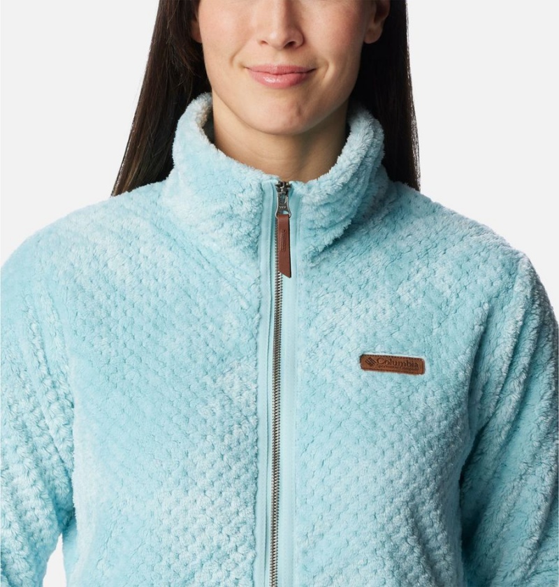 Turquoise Women's Columbia Fire Side II Sherpa Full Zip Fleece Jacket | FREUQ-0841