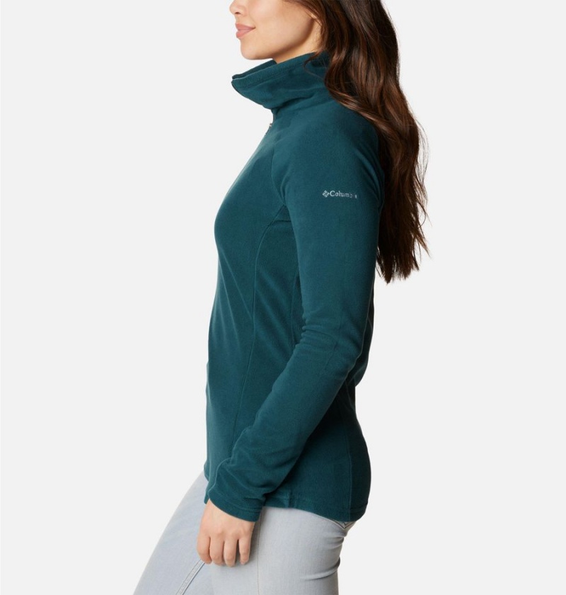 Turquoise Women's Columbia Glacial IV Half Zip Fleece Pullover | SHQFT-3829