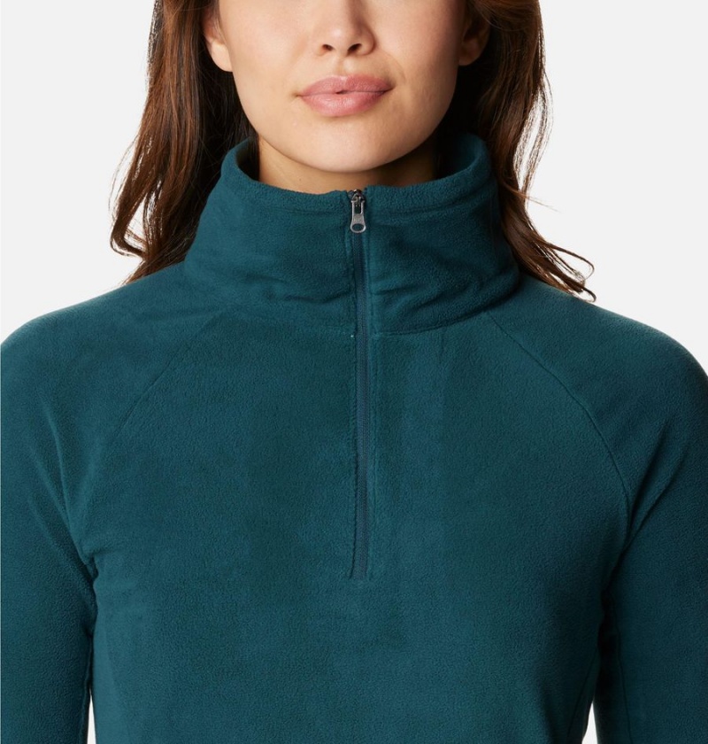 Turquoise Women's Columbia Glacial IV Half Zip Fleece Pullover | SHQFT-3829