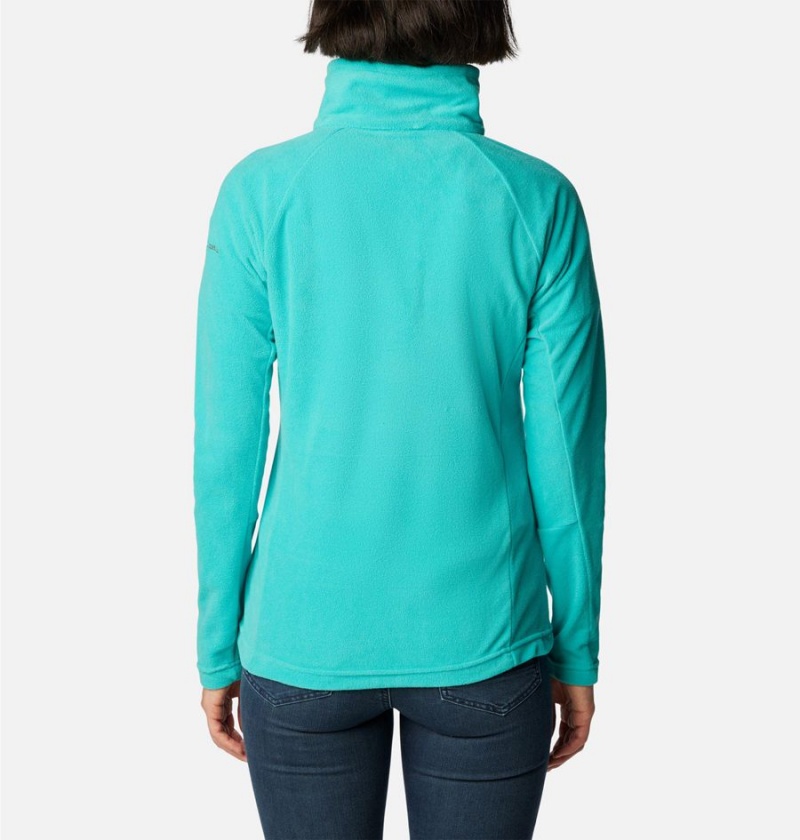 Turquoise Women's Columbia Glacial IV Half Zip Fleece Pullover | XNGYJ-4562