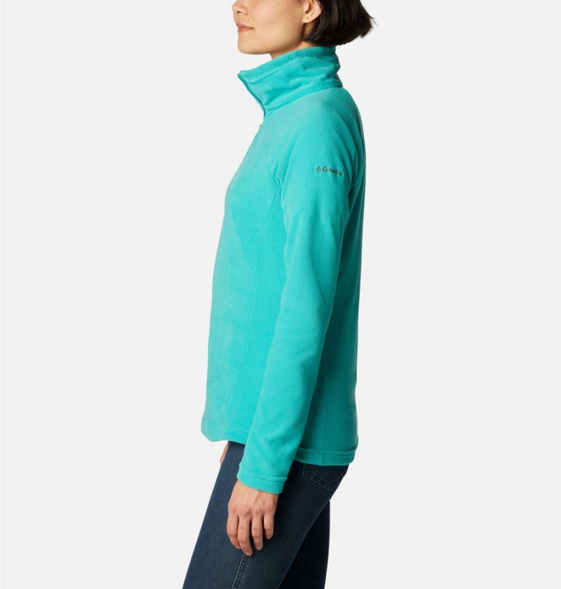 Turquoise Women's Columbia Glacial IV Half Zip Fleece Pullover | XNGYJ-4562