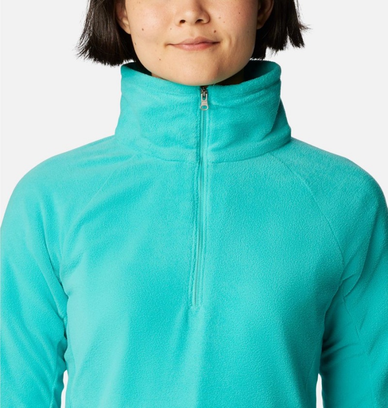 Turquoise Women's Columbia Glacial IV Half Zip Fleece Pullover | XNGYJ-4562