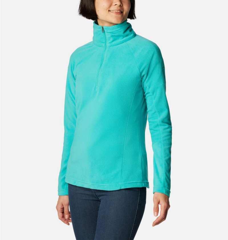 Turquoise Women's Columbia Glacial IV Half Zip Fleece Pullover | XNGYJ-4562