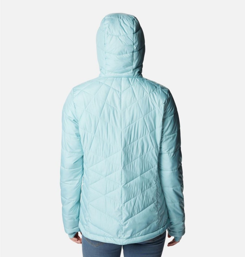 Turquoise Women's Columbia Heavenly Hooded Puffer Jacket | CYZMO-1925