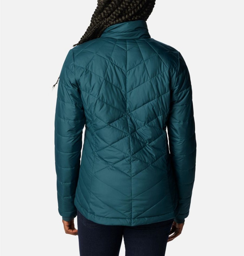 Turquoise Women's Columbia Heavenly Puffer Jacket | VQNOG-8974