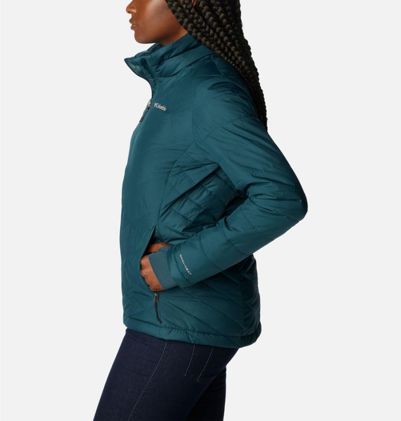 Turquoise Women's Columbia Heavenly Puffer Jacket | VQNOG-8974